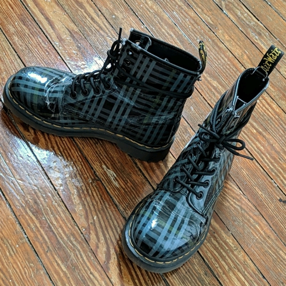 Plaid Dr. Martens Boots